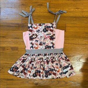 Pink and Gray Kids Blouse
